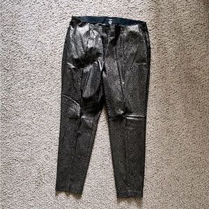 Size 16 W Straight leg gold and black sparkly pants.